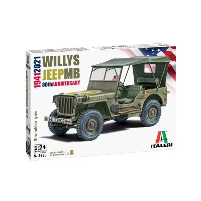 Willys JEEP MB 80th Anniversary 1941-2021 - 1/24 SCALE - ITALERI 3635